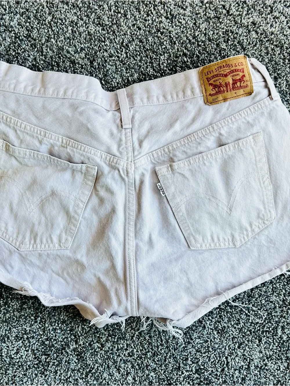 Levi's Light Lavender Button-Fly Shorts